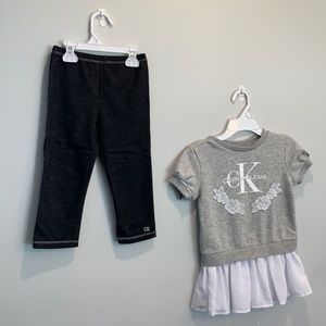 Calvin Klein girls 2 piece set Size 6